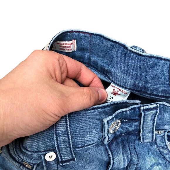 True Religion Jeans Size 27 RICKY RELAXED STRAIGHT Blue - Picture 6 of 7